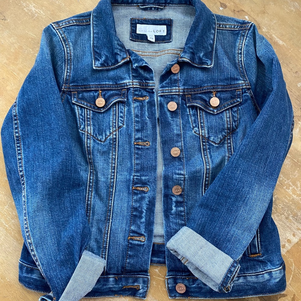 Loft XSP Jean denim trucker jacket size: XSP